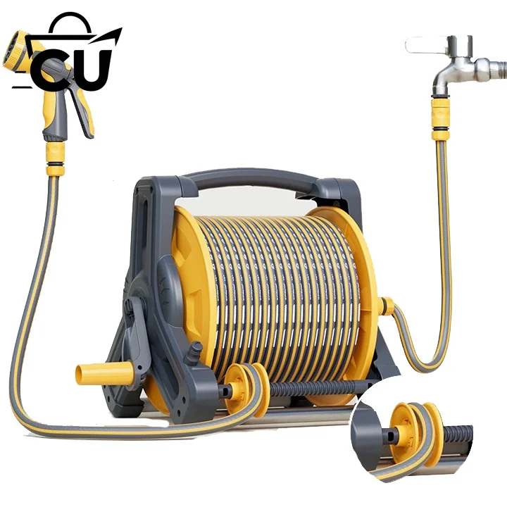 Heavy Duty Portable High Pressure Telescopic Wall Hanging Household Garden Reel Set Household Garden Hose Pipe Reel