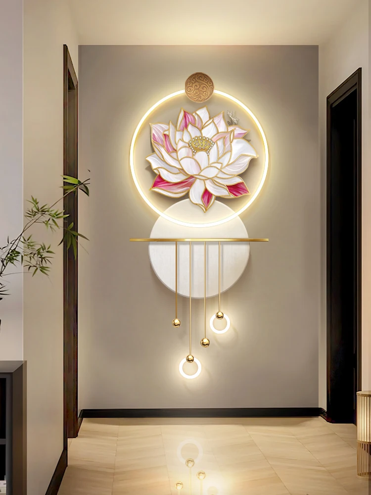 #New Chinese Style Entrance Decoration Painting 2025 New Light Emitting Hanging Painting