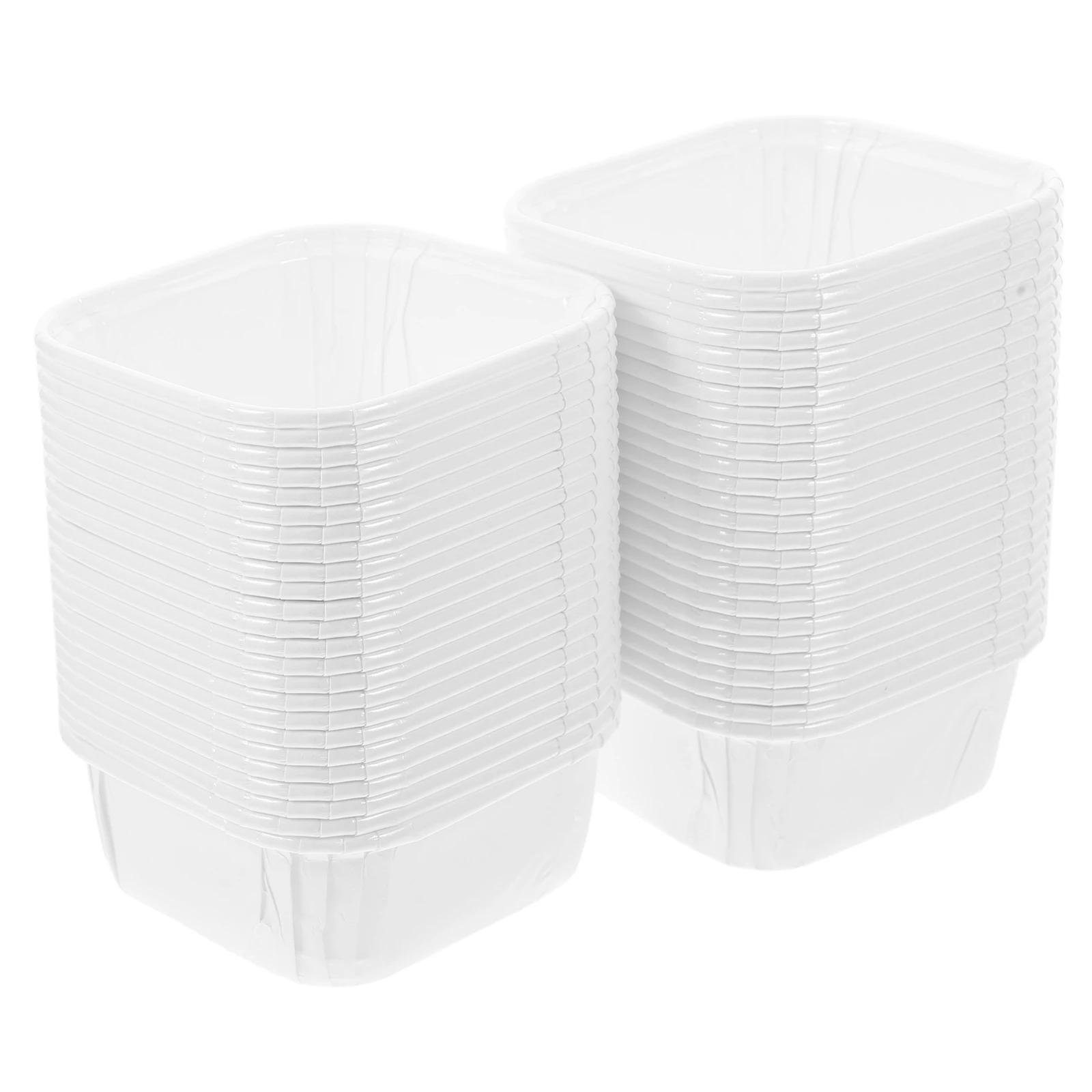 

50Pcs Disposable Square Paper Baking Cups Lids Oven Safe Greaseproof Cake Cups Cupcake Muffins Baking Pan Cup Cake Pan