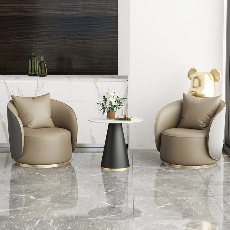 

Italian light luxury sofa chair, modern negotiation table and chairs