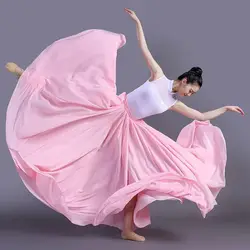 360/540/720 Degree Chiffon Skirt Ballet Belly Dance Women Gypsy Long Skirts Dancer Practice Wear  Assorted Dance Skirt 2024 New