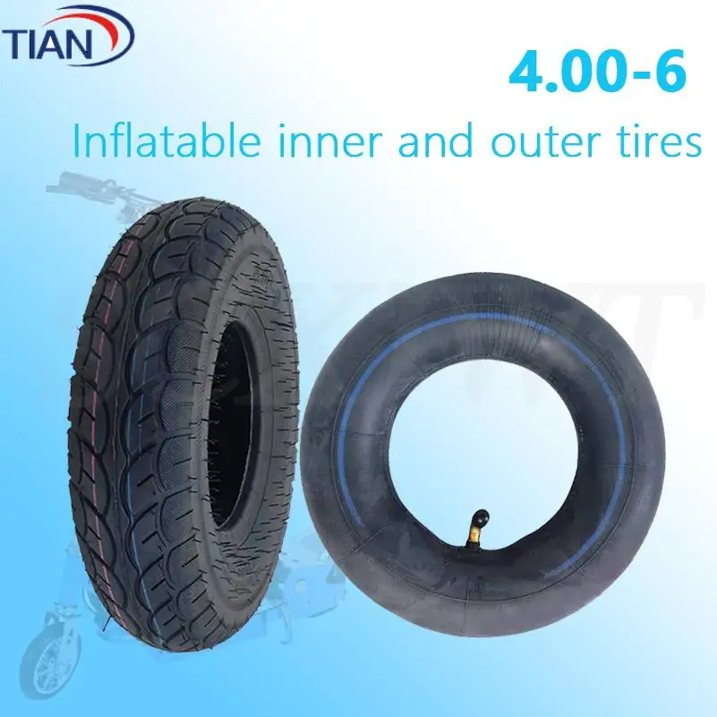 Latest 4.00-6 Outer Tire 4.10/3.50-6 Inner Tire Suitable for Elderly Commuting Drivers' Stroller Inflatable Tires