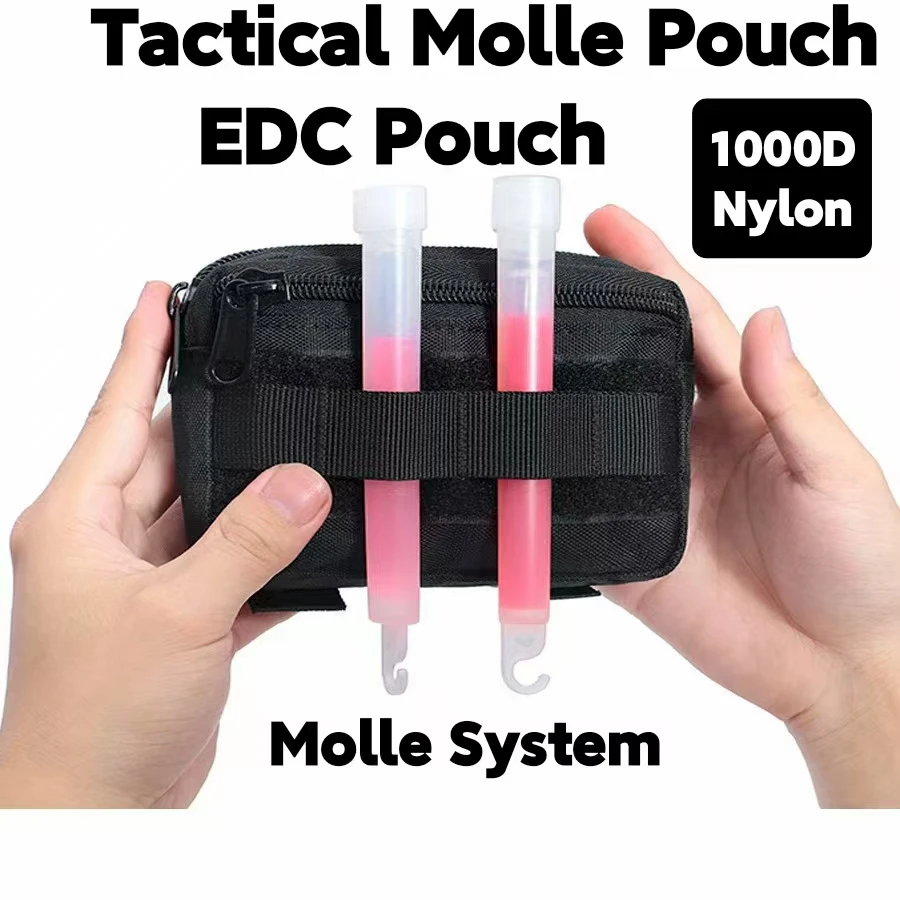 Small Molle Pouch EDC Tool Waist Pack Knife Phone Holder Wallet Outdoor Travel Running Camping Hunting Accessories Organizer Bag view 4