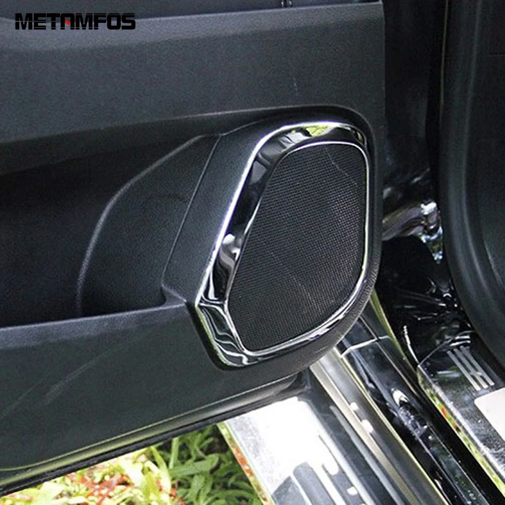 Inside Door Loudspeaker Sound Audio Speaker Cover Trim For Cadillac SRX 2010-2015 2016 Steel Interior Accessories Car Styling