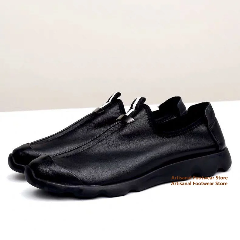 

Мужские туфли без шнурков из натуральной кожи, повседневные, деловые, с мягкой подошвой, удобные.