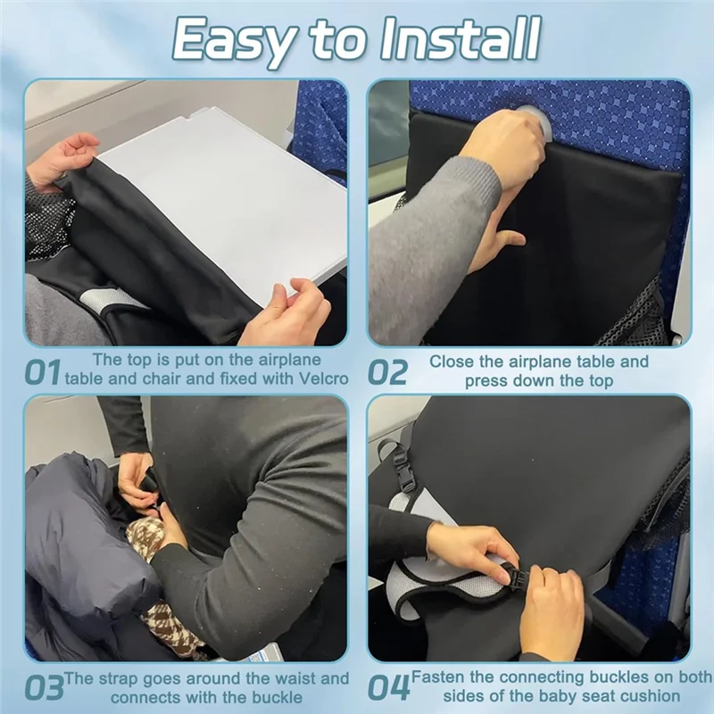 ABGE-Children' S Seat Extension For Airplane, Baby Aeroplane Bed For Baby And Toddler, Baby Bed For Air Travel