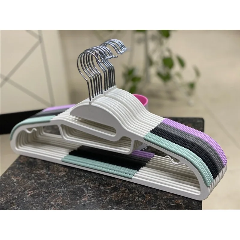 

Household hangers pant rack non-slip clothes hanger seamless bold clothing store clothes hanger plastic hanger 10pcs