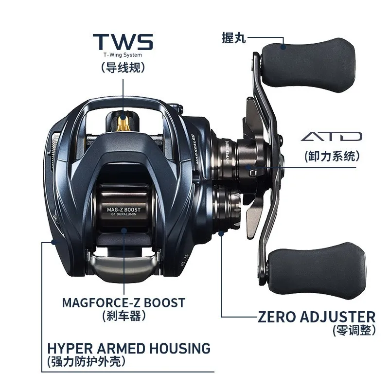 2023 New DAIWA STEEZ A II TW 1000 1000H 1000XH 1000XHL 6.3:1 ATD Max Drag 6KG 10+1BB Low Profile Saltwater Baitcast Fishing Reel