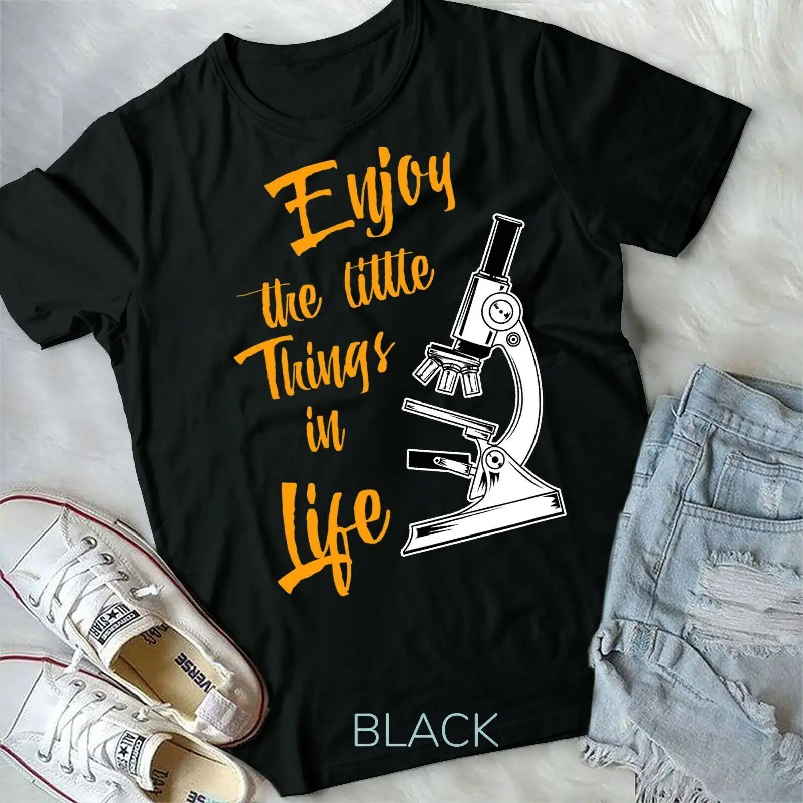 Biologist Microscope Laboratory Funny Biology Pun Unisex Youth T-shirt Woman Man Classic Aesthetic Printed T-shirt Ropa Hombre