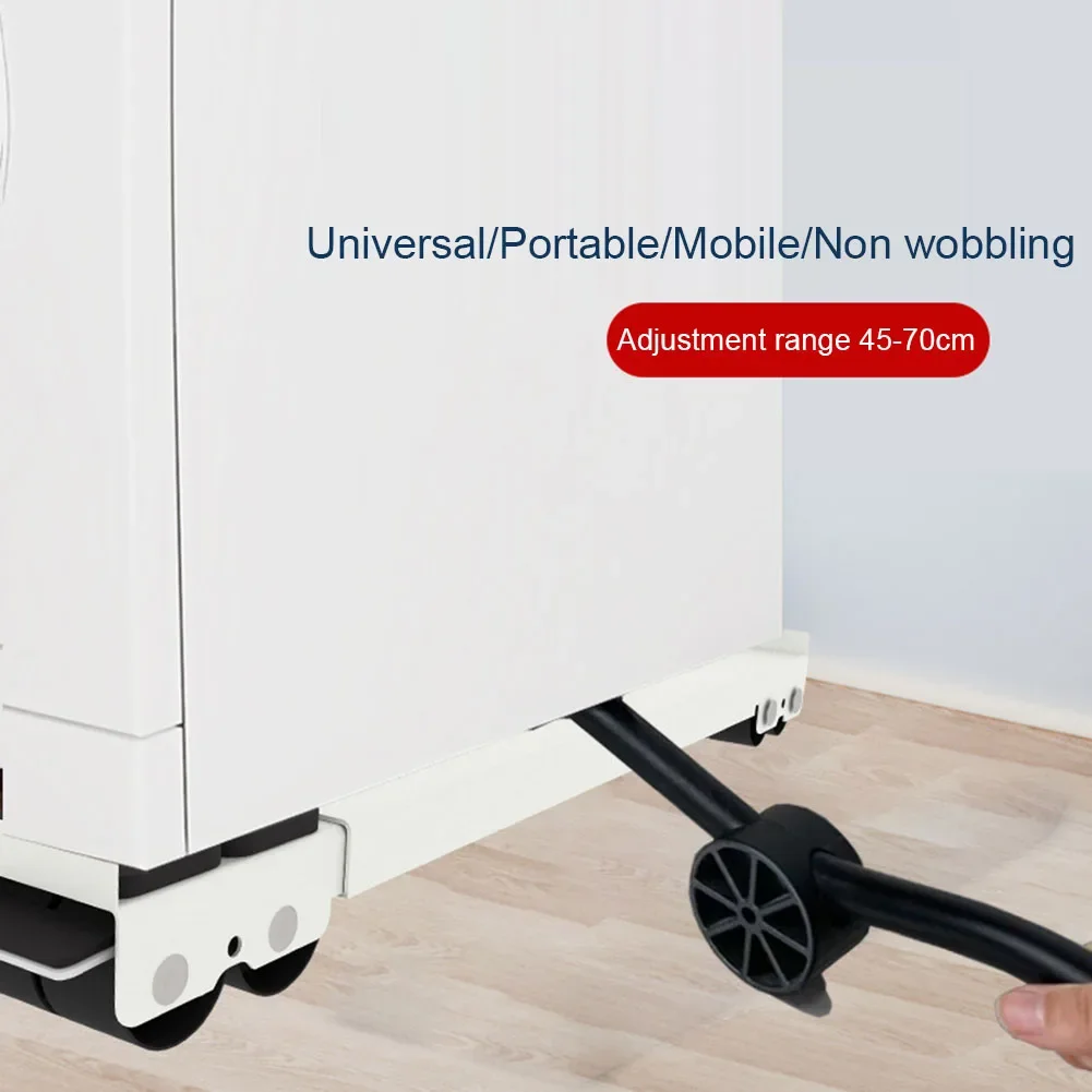 2pcs Refrigerator Base Holder Adjustable Furniture Dolly Mobile Roller Multifunctional with Wheels Home Furniture Moving Roller