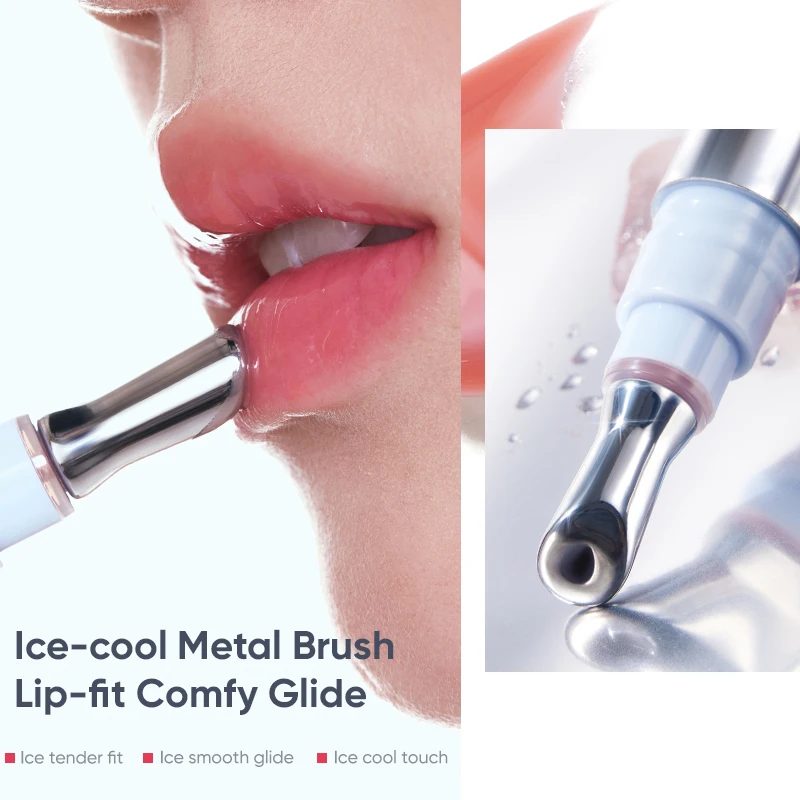 Judydoll アイス ダイヤモンド リップ グロス、保湿、ミラー シャイン、ふっくら効果、ベタつかない、軽量、栄養リップ オイル、光沢のある Fi