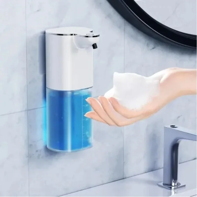 400ML Inteligentny Automatyczny Dozownik Piankowego Mydła Bezdotykowy z Czujnikiem, Montowany na Ścianie, do Łazienki, Kuchni i Higieny Domowej — Zdjęcie 2 z 2
