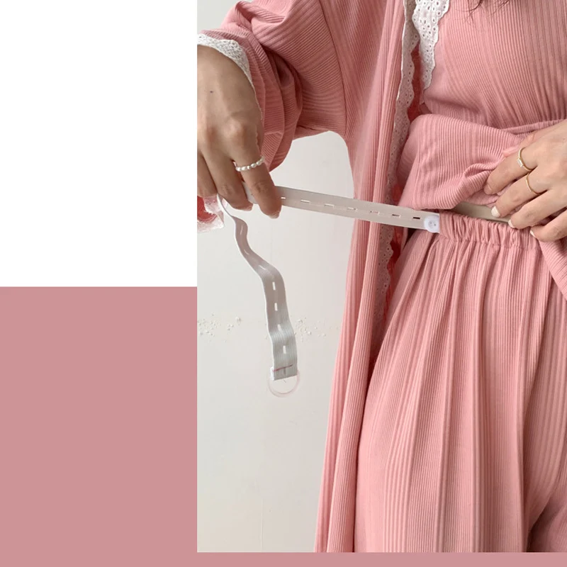 Одежда для родов с подушечками на груди, камзол для беременных, пижамный комплект для беременных, комплект из трех предметов для грудного вскармливания, послеродовая одежда для сна