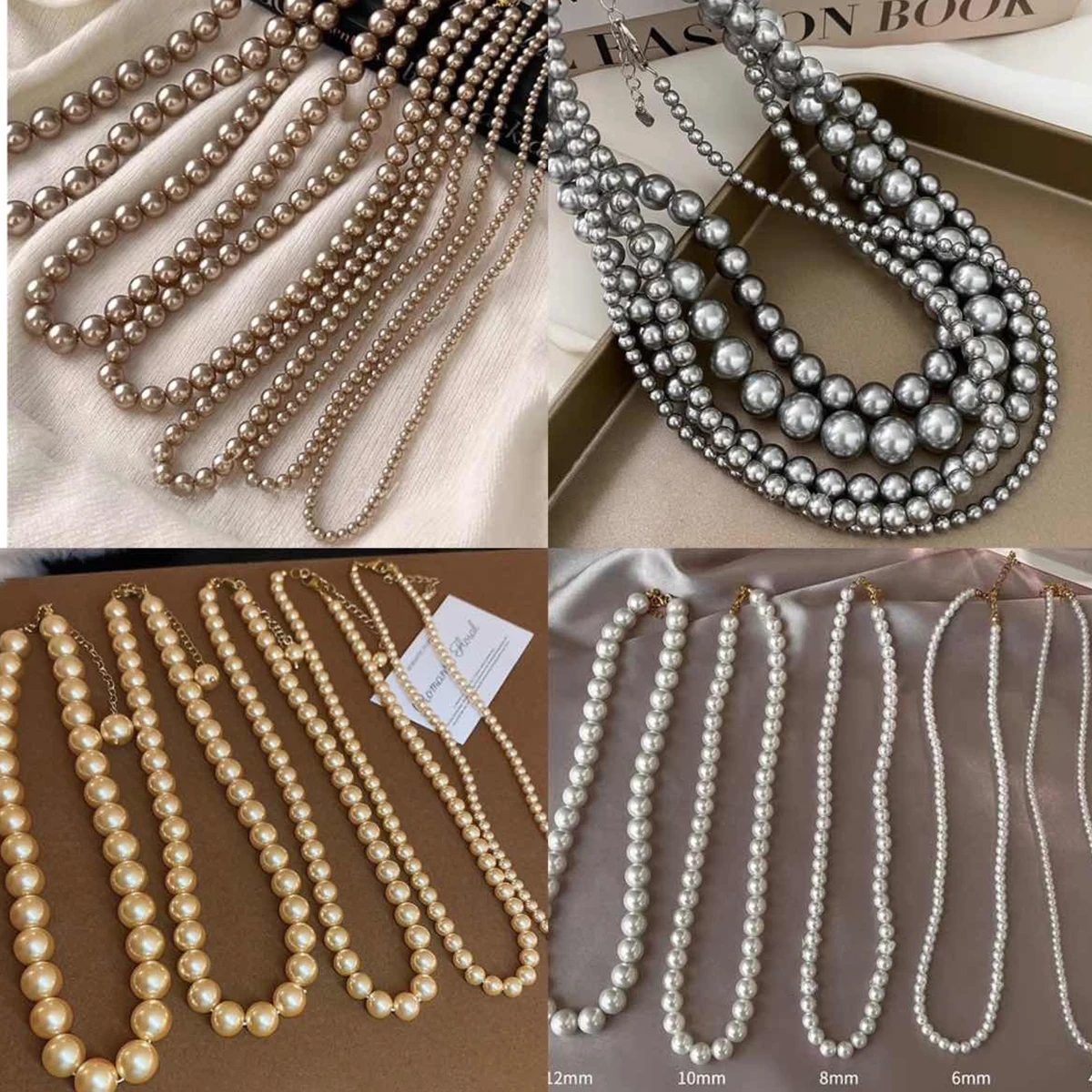

Delicate Pearl Necklace for Women Gifts Minimalist Jewelry Choker Temperament Trendy Clavicle Chain 2025 Trend Necklaces Design