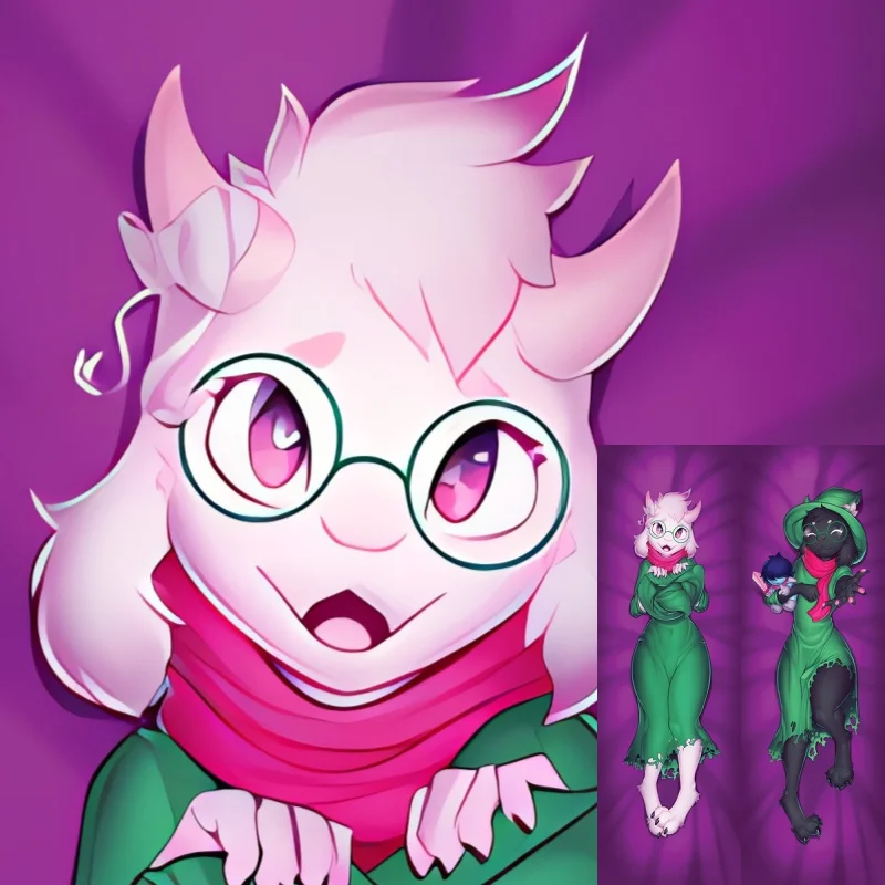 

Dakimakura Anime Pillow Case Ralsei Double-sided Print Of Life-size Body Pillowcase Gifts Can be Customized