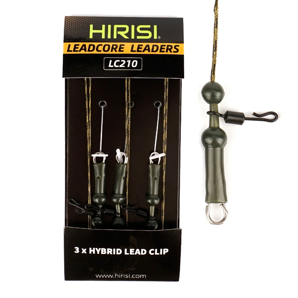 Hirisi 3Pcs 45lb Geflochtene Blei Kern Linie Vorgebundene Hubschrauber Chod Haar Rig Blei Clip Schwenk Stecker Karpfen Angeln Terminal Tackle – Detail 9