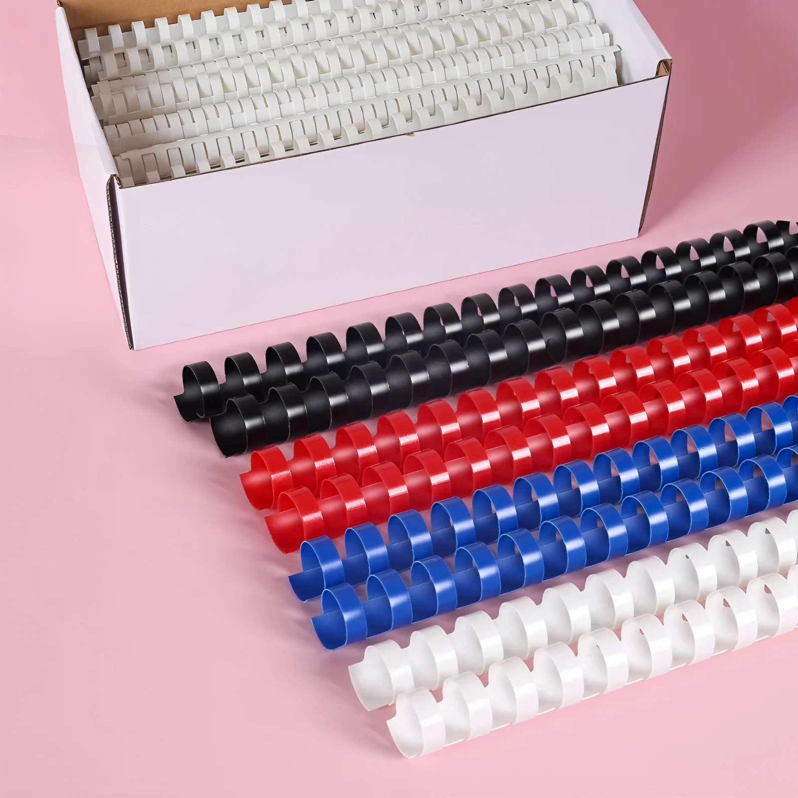 50/100PCS Full Box ReadStar White PVC Binding Aprons A4 Size 21 Loops 6-51mm Plastic Combs Binding Rings for Document Binding
