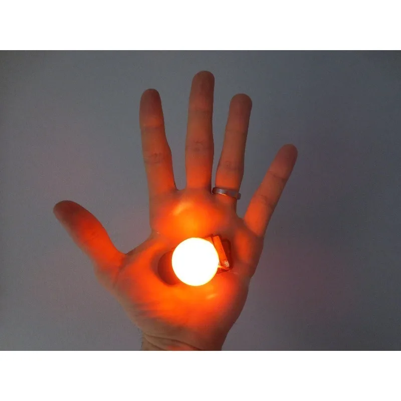 Soft Glow LED Hand Light Ball, Palm Sized Magic Prop with 5 Color Options, Battery Powered Bright Sphere for Stage Performance