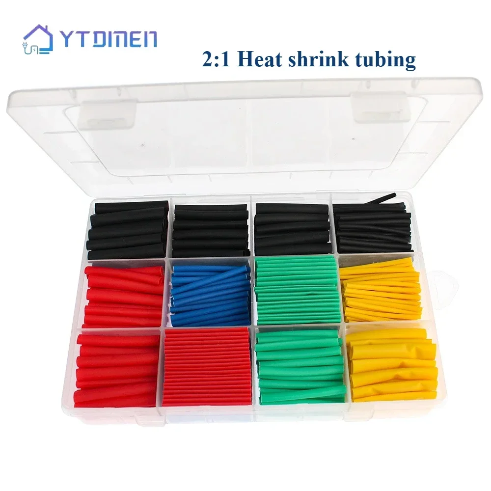 280-560PCS Heat Shrink Tubing 2:1 Thermoresistant Tube Heat Shrinkable for Cables Shrink Wrapping DIY Insulation Sleeving Kit