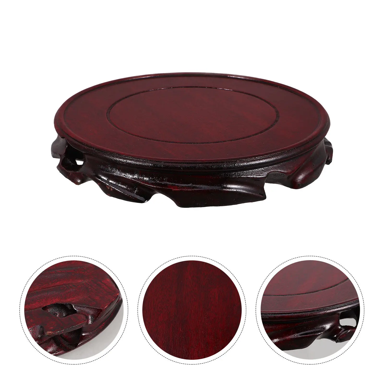Base de Madera de 15 cm para Exhibición de Jarrones, Diseño Oriental, Soporte para Teteras, Base para Bonsáis, Elevador para Plantas Suculentas, Decoración del Hogar