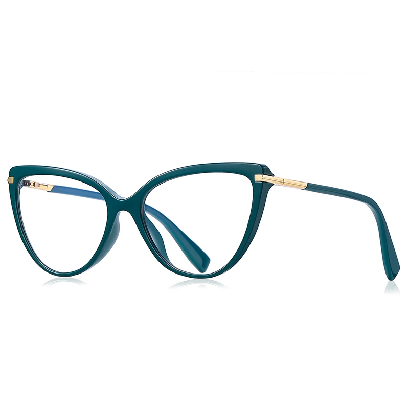 VCKA Anti Blue Light Cat Eye Myopia Glasses Frames High Quality Fashion Women Custom Prescription  Vintage Eyewear -0.50 TO -10