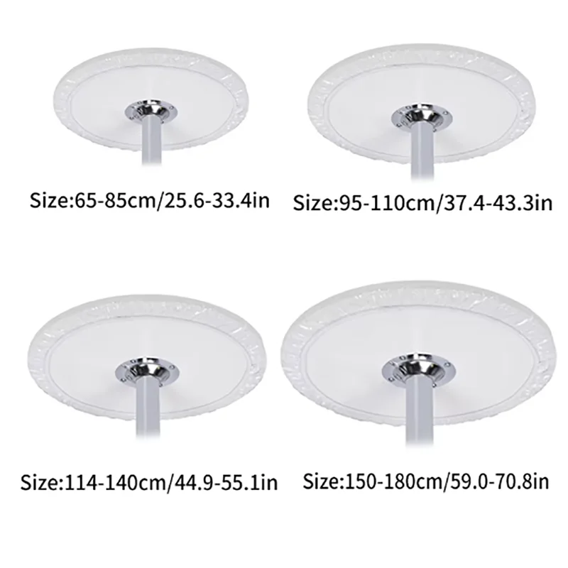 Round Tablecloth Elastic Transparent Pvc Waterproof Oil Resistant Table Protective Cover House Mounted Dining Table Covers