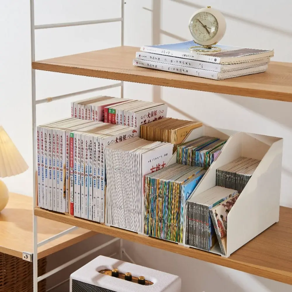 Serre-livres en plastique simple à double couche, étagère de rangement de documents solides, support de livre de grande capacité, fournitures pour étudiants