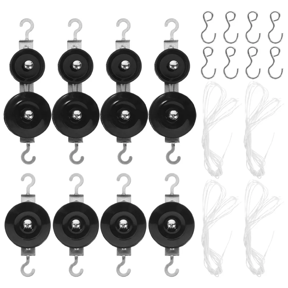 

2 комплекта металлических блоков-роликов для физических экспериментов в средней школе: одинарные, двойные, фиксированные, подвижные