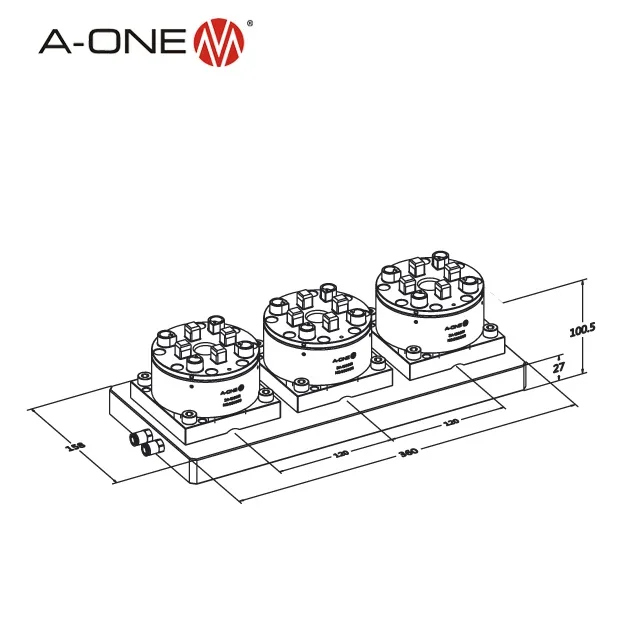 A-ONE system 3R CNC EDM tooling high precision pneumatic three-fold lathe machining center parts chuck 3A-100066