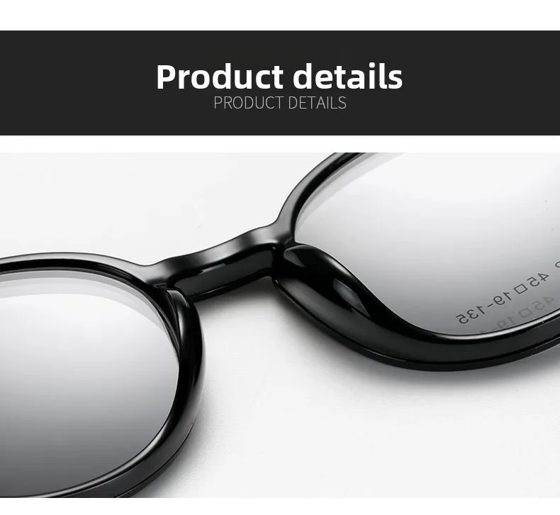 نظارات GJ OPTICIAN المغناطيسية ذات المشبك المستقطب، نظارات شمسية رائعة بأرجل الحائط، إطار دائري أنيق، نظارات طبية بصرية