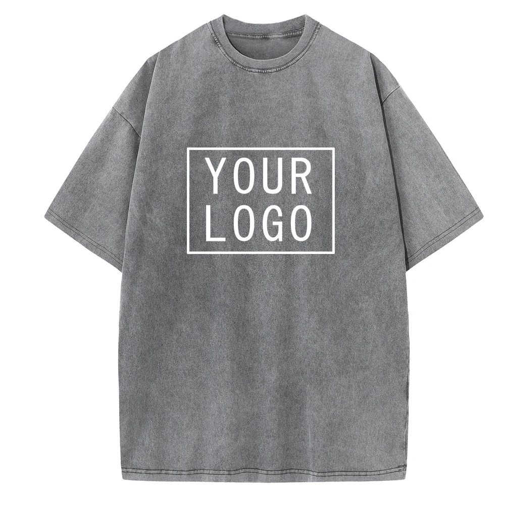 DIY Your Logo T-Shirt Make Your Logo Text Men Women Women Print Original Design High Quality Gift Fashion Wash Cloth