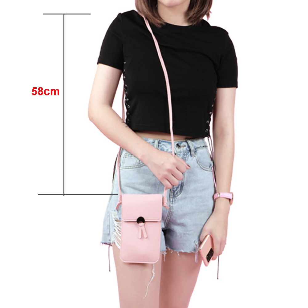 Women Mobile Phone Handbag Purse Tassel Strap Phone Bag Cross Bags Shoulder Bag Touchable