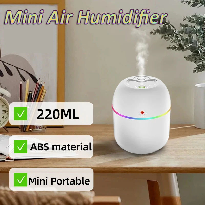 Mini Air Humidifier USB Atomizer Aroma Portable Diffuser Mute Hydrating Air Humidifiers For Cars Home Office Desktop Air Spray