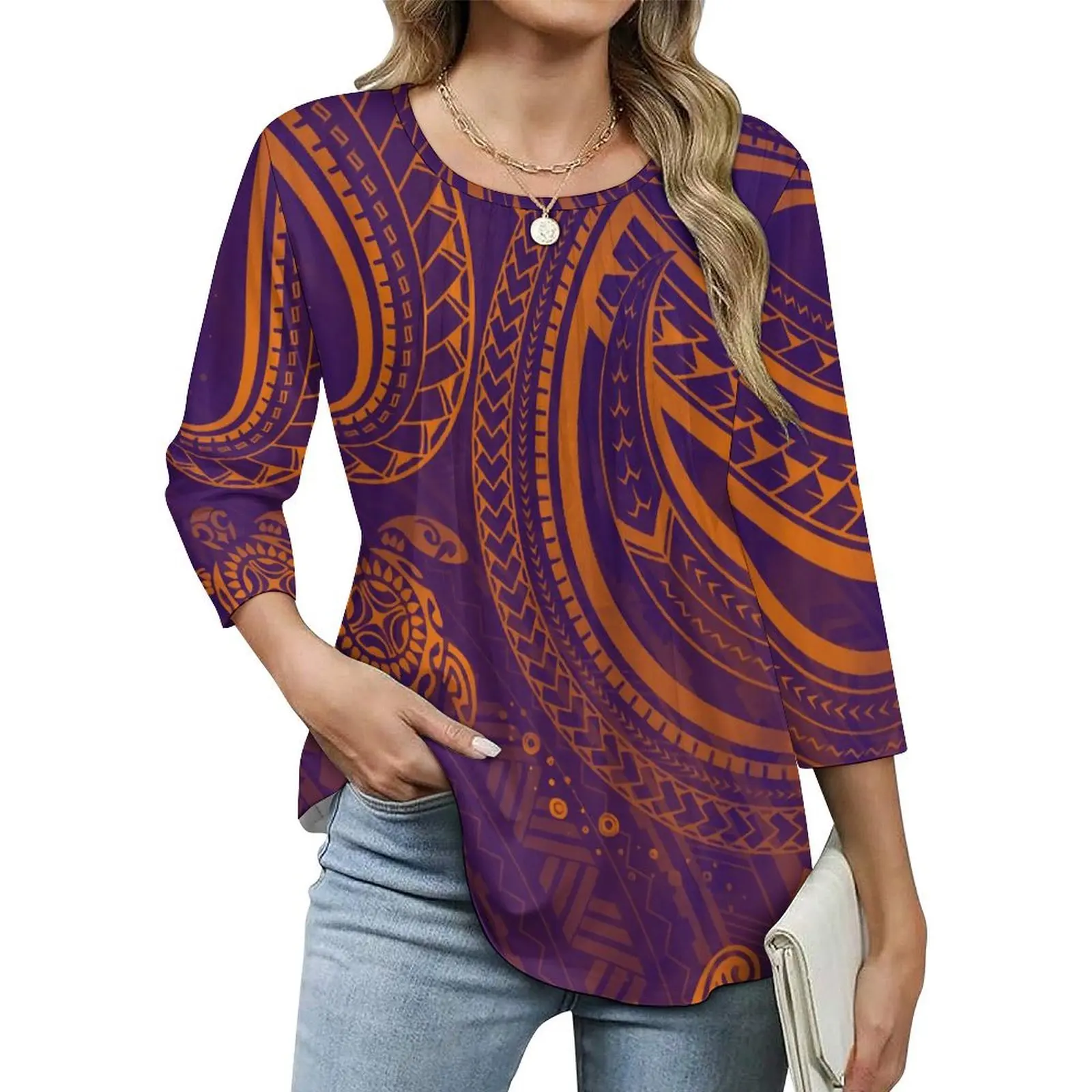 

Fashion Retro Tonga Polynesian Tribal Women Print T Shirt Custom Casual Plus Size 3XL Girl Beach Sports Top Drop Shipping