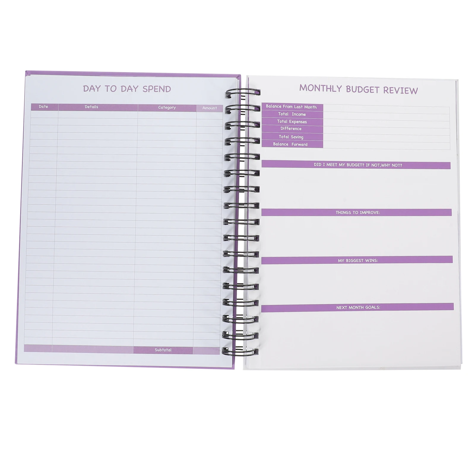 

Financial Planning Notebook Budget Planner Monthly Bill Money Organizer Spiral Binding Planner Plastic Material Savings Academic