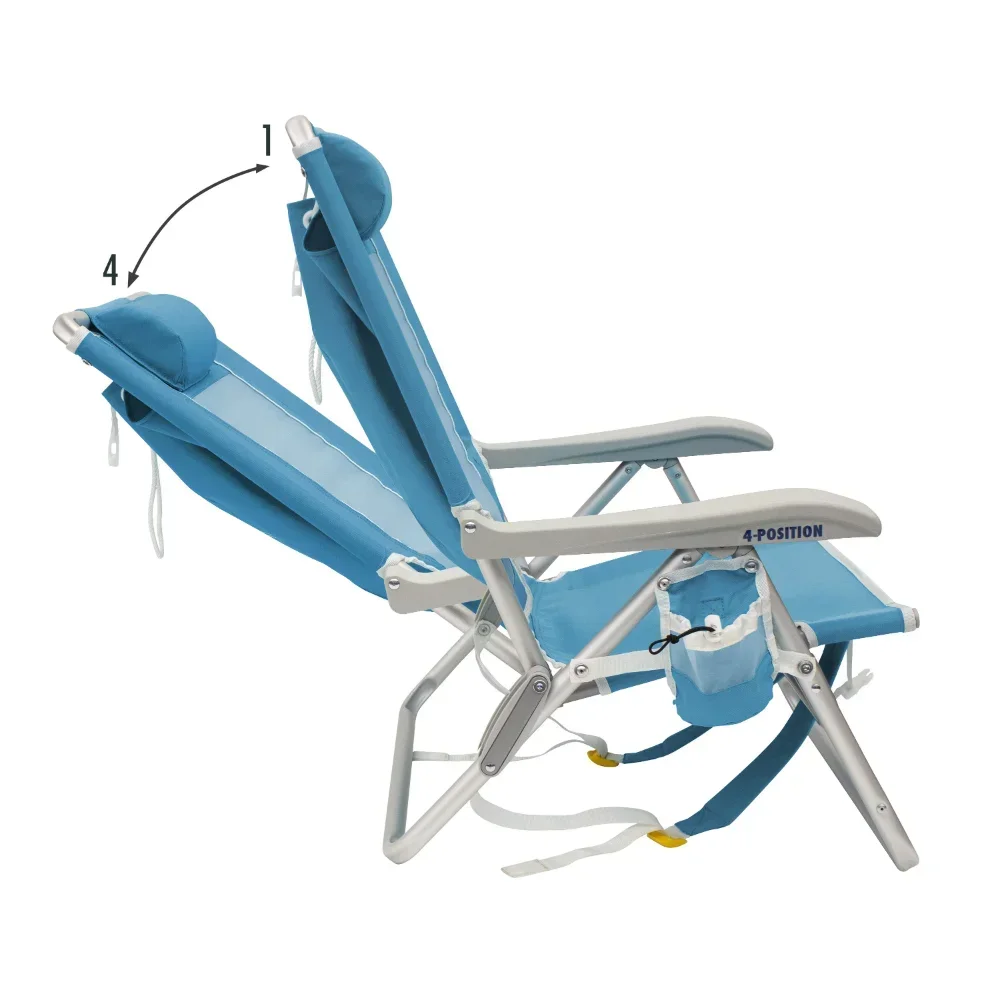 Outdoor Sonnenschutz Rucksack Strandkorb, Say brook blau, Erwachsene