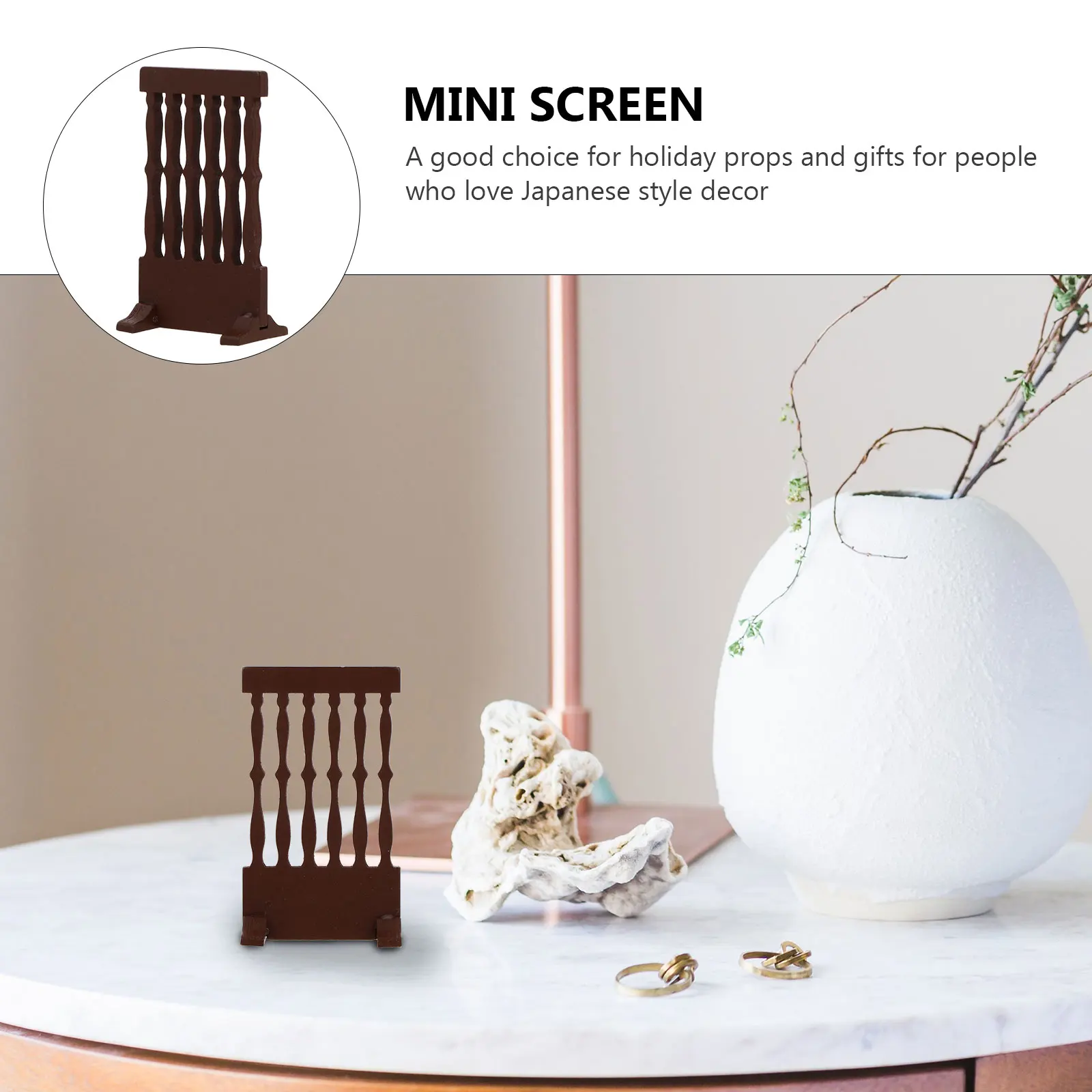 

Japanese Screen Mini Decor Ornament Decorative Decoration Desktop Chinese Style