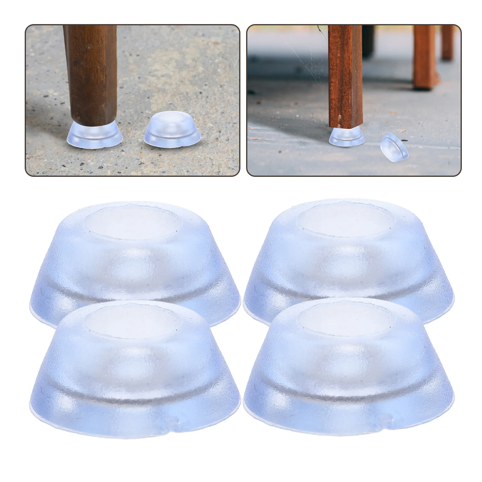 20 piezas pies de silicona de goma transparente, almohadillas antideslizantes, tabla de cortar, muebles, protección del suelo, pies de silicona para tabla de cortar