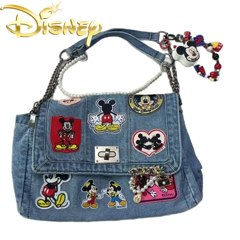 Disney New Women's Shoulder Bag Cartoon Fashion Women's Shoulder Crossbody Bag Luxury Brand Casual Women's Bag Large Capacity