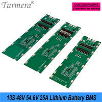 Turmera 13S 48V 54.6V 25A Lithium Battery BMS Weld Nickel for 18650 Brackets 13S4P 13S5P 13S6P E-Bike E-scooter Battery Pack Use
