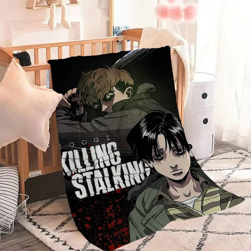 Killing Stalking Korean Manga Throw Knee Blanket Fluffy Soft Blankets Microfiber Bedding Sofa Bed Decorative Double Fleece Nap