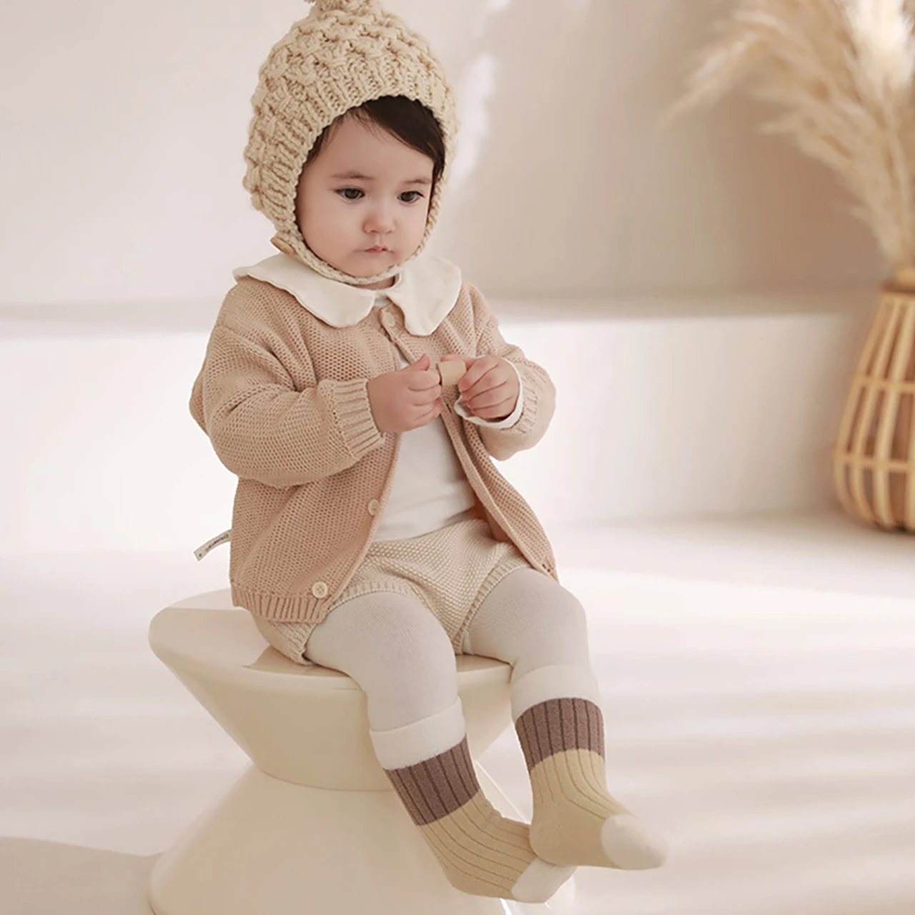 3 paar Baby Plüsch Socken Dicke Warme Kinder Mitte Rohr Socke 0-3Year Junge Mädchen Winter Thermische Schuhe Mode Streifen kleinkind Baumwolle Socke – Detail 5