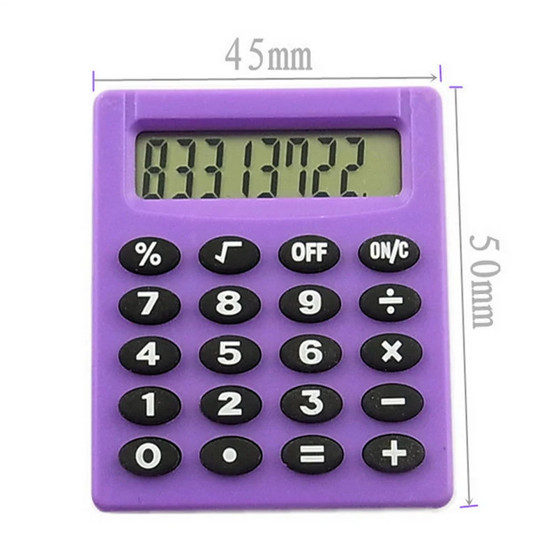 Cartoon Pocket Mini Calculator Handheld Pocket Type Coin Batteries Calculator Carry Extras Calculadoras School Office Calculator