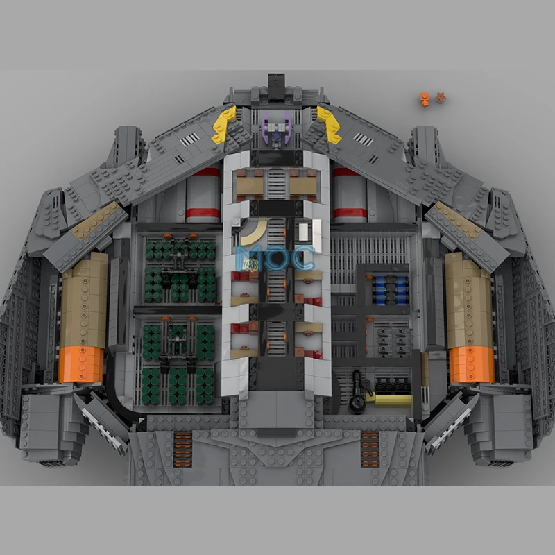 MOC modelo de nave espacial tipo 9, avión pesado, bloques de construcción de combate, juego de montaje de ladrillos Modulares DIY, juguetes educativos para coleccionar, regalos de navidad