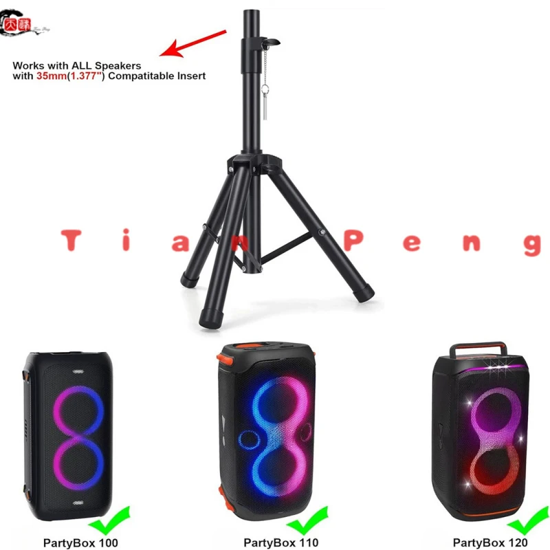 

WYORESY for JBL Partybox 100 110 120 310 320 Tripod Floor Stand Heavy Duty Adjustable Height Outdoor Speaker Support Bracket