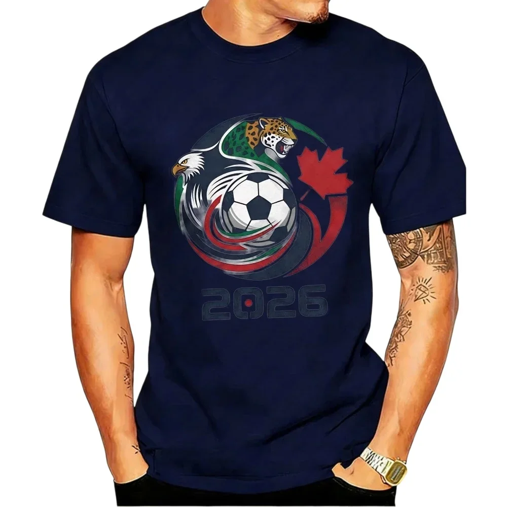 Camiseta Deportiva para Hombre 2026, Camisetas de Fútbol de Estados Unidos, Canadá y México, Camiseta con Gráficos de Águila y Jaguar, el Mejor Regalo para Fanáticos del Fútbol, Manga Corta de Verano