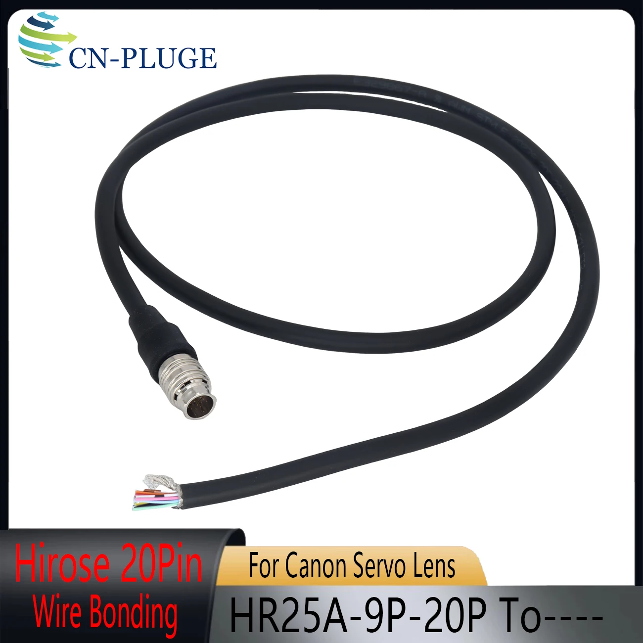 

Hirose 20 Pin HR25A-9P-20P to semi-finished cable for Canon Cine Servo Zoom Lens Length: 1 meter