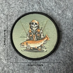 Parche táctico de pesca con velcro para mochilas y ropa