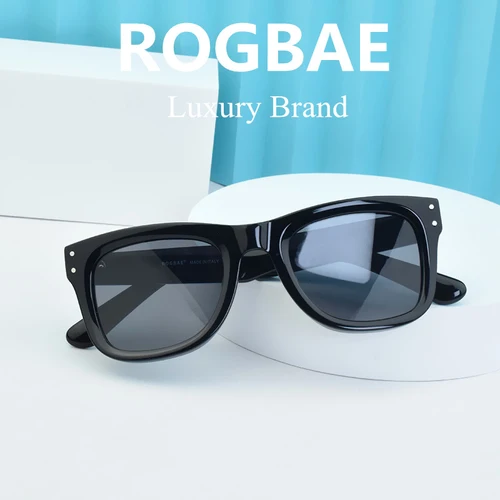 Imagen 2 del producto 2025 ROGBAE gafas de sol de marca de lujo para hombre, diseño de moda, gafas de sol cóncavas para mujer R0502S, gafas de sol Retro para mujer UV400, gafas de sol para mujer