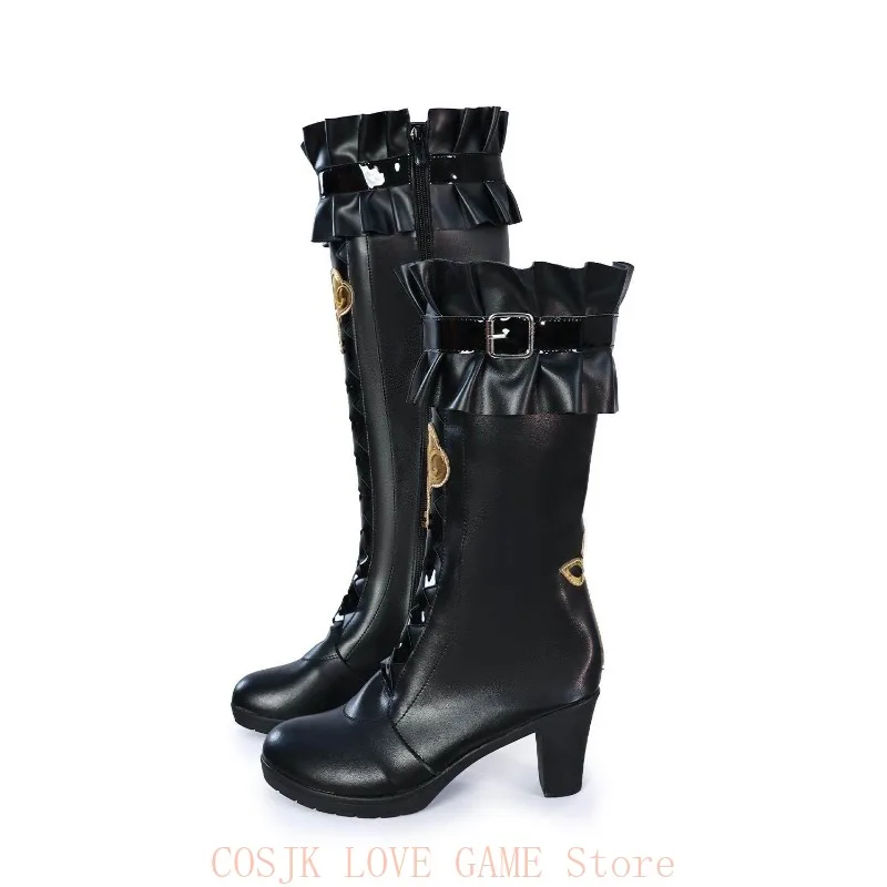 

Anime Herta Shoes Cosplay Honkai：Star Rail Game New Skin Fashion Universal Mid-calf Boots Halloween Party Role Play Accessories